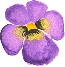 Purple Watercolor Flower Illustration